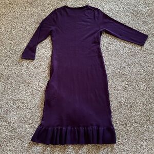 Elegant Purple Long Sleeve Dress